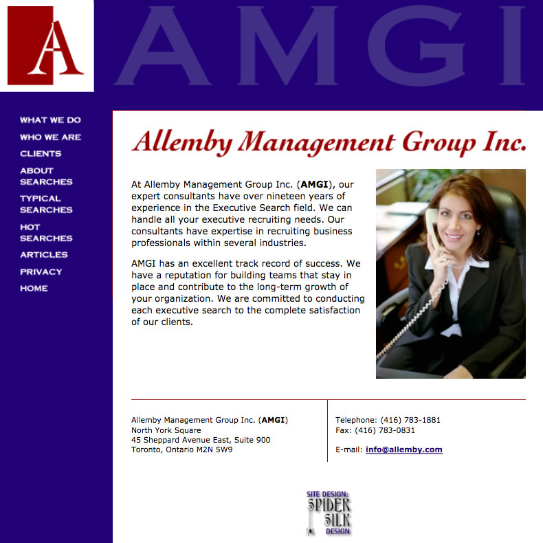 AMGI web site screenshot