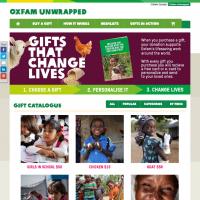 Oxfam Unwrapped web site